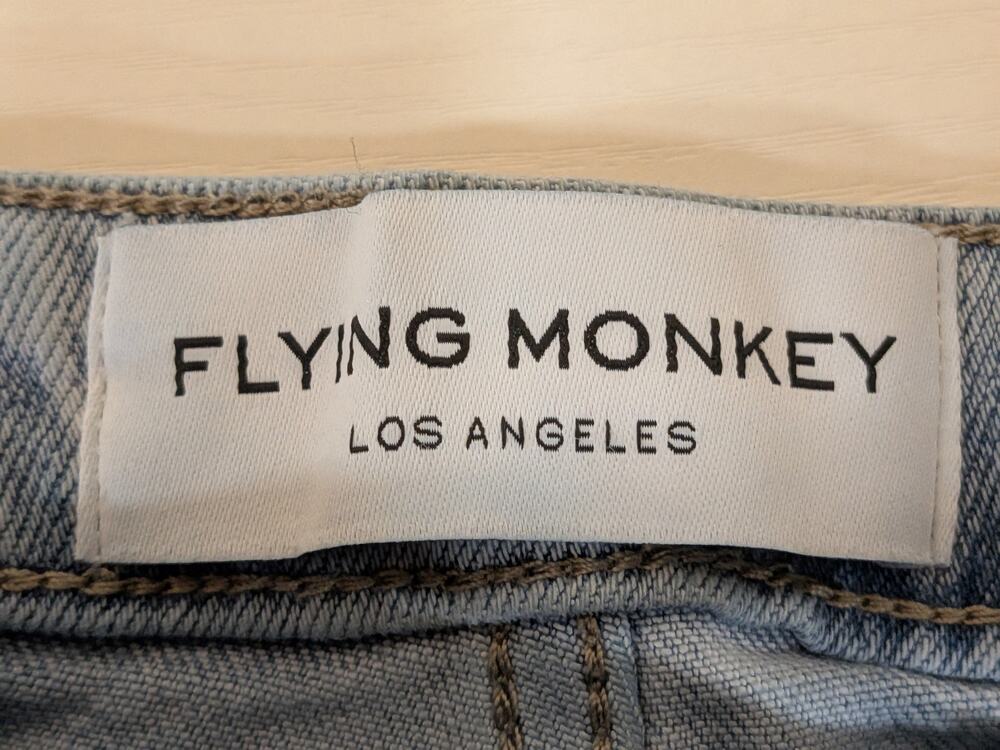 Flying Monkey Jeans Women's Size 24 Blue High Rise Boot Raw Hem (0070)